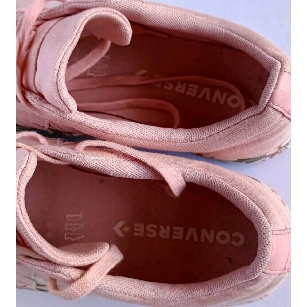 Converse One Star Ox Junior Girls Sneakers Size 7 Pastel Pink Floral Shoes - Picture 6 of 9